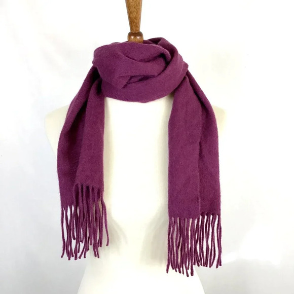 Nordstrom Accessories - Nordstrom's Cashmere Scarf Luxurious Magenta Purple Scarf Fringed Rectangular